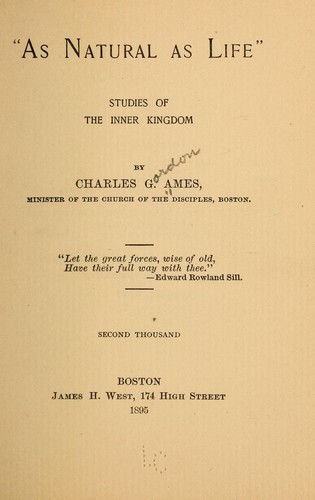 Cover for "As natural as life"
