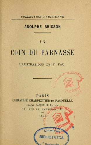 Cover for Un coin du Parnasse