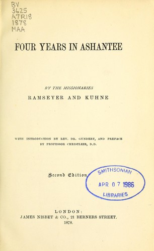 Cover for Four years in Ashantee