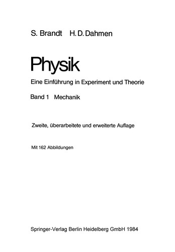 Cover for Physik. Eine Einführung in Experiment und Theorie