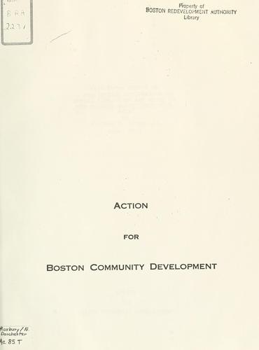 Cover for Task force report on a preliminary exploration of social conditions and needs in the Roxbury-North Dorchester gnrp.
