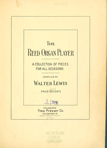 Cover for Reed organ player