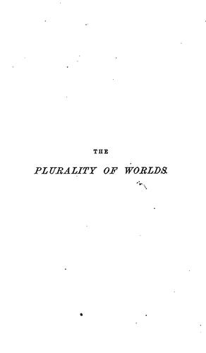 Cover for Other Worlds Than Ours: The Plurality of Worlds Studied Under the Light of Recent Scientific ...