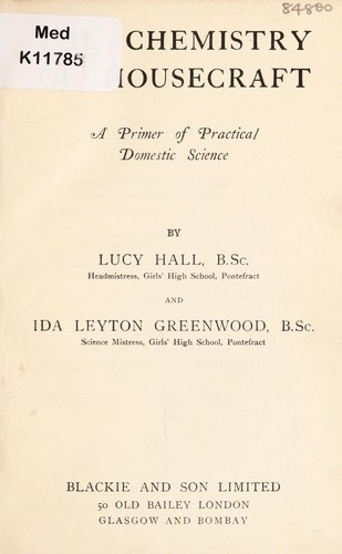 Cover for The chemistry of housecraft