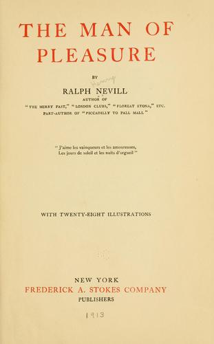 Cover for The man of pleasure