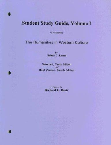 Cover for Volume 1 Student Study Guide for use with Humanities Western Culture