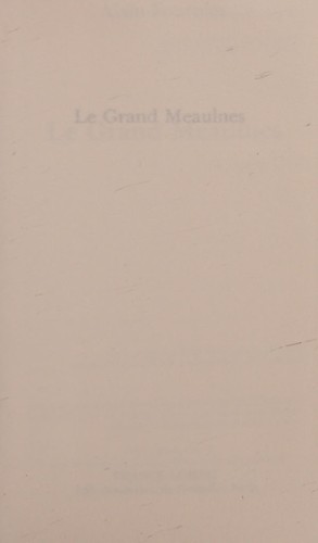 Cover for Le grand Meaulnes