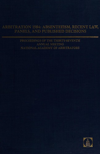 Cover for Arbitration 1984