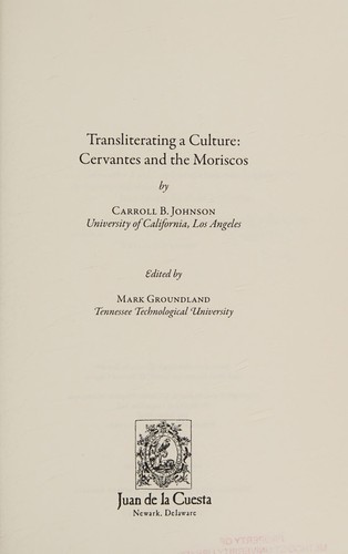 Cover for Transliterating a culture