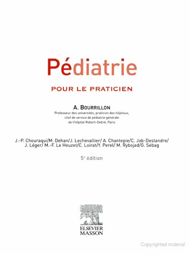 Cover for Pédiatrie pour le praticien