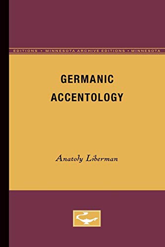 Cover for Germanic Accentology