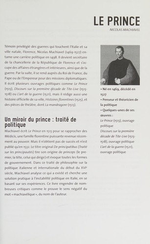 Cover for Le Prince de Nicolas Machiavel