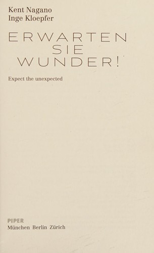 Cover for Erwarten Sie Wunder!