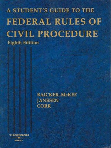 Cover for Student's Guide to the Federal Rules of Civil Procedure