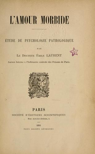 Cover for L' amour morbide