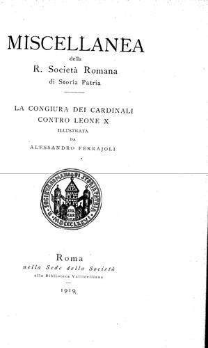 Cover for La congiura dei cardinali contro Leone X