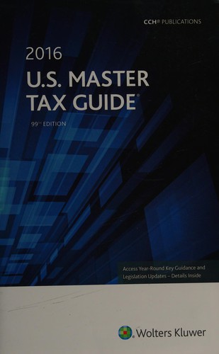 Cover for 2016 U.S. master tax guide