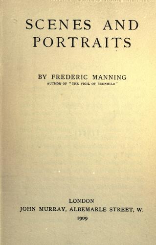 Cover for Scenes and portraits