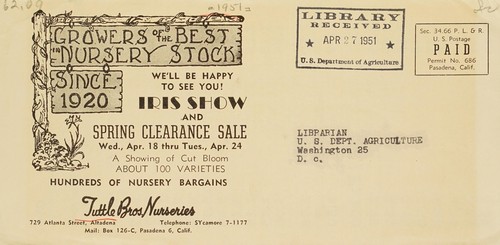 Cover for Iris show and spring clearance sale