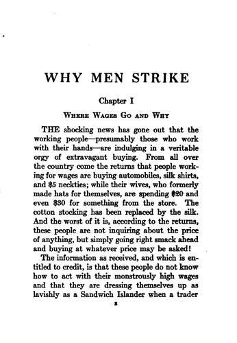 Cover for Why men strike