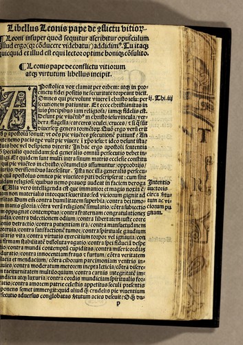 Cover for [Leonis Pontificis Maximi sermones [quam] diligentissime nuperrime castigati et quantu[m] anniti ars potuit fideliter impressi]
