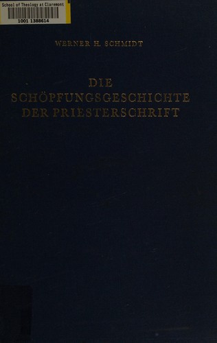 Cover for Die Schöpfungsgeschichte der Priesterschrift