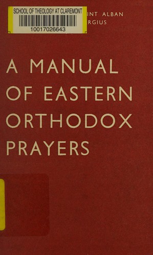 Cover for A manual of Eastern Orthodox prayers.