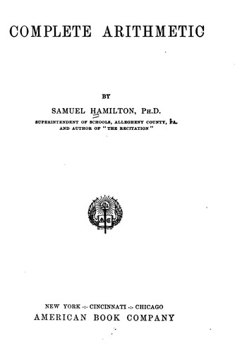 Cover for Complete Arithmetic