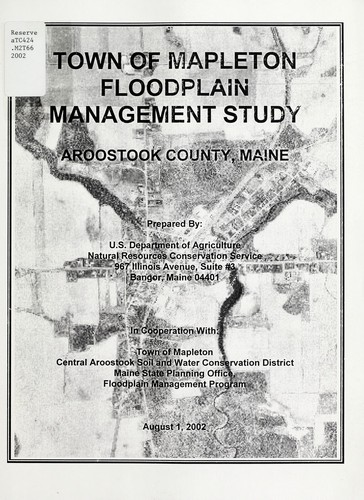 Cover for Town of Mapleton floodplain management study