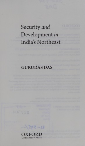 Cover for Security and development in India's northeast