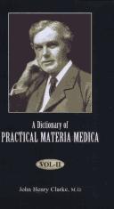Cover for A dictionary of practical materia medica
