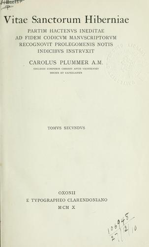 Cover for Vitae Sanctorum Hiberniae