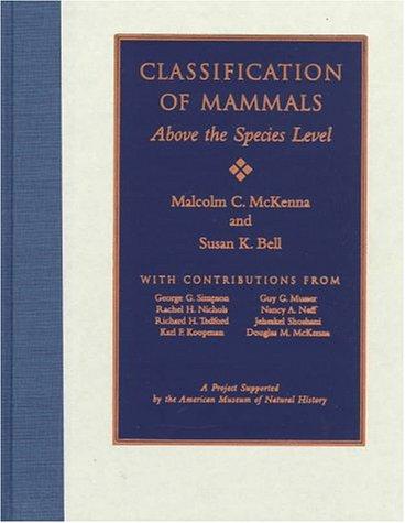 Cover for Classification of mammals above the species level