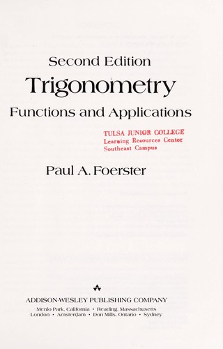 Cover for Trigonometry