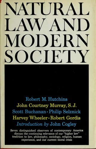 Cover for Natural law and modern society.