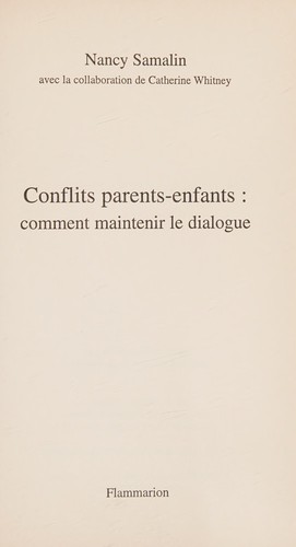 Cover for Conflits parents-enfants