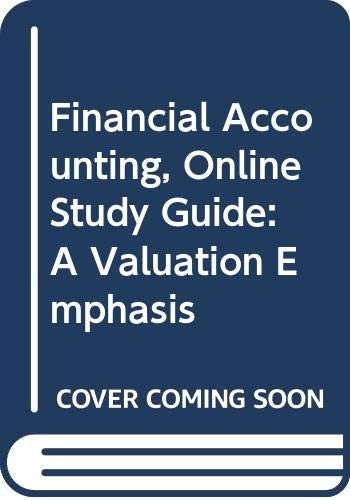 Cover for Financial Accounting, Online Study Guide 