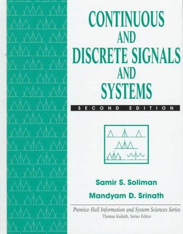 Cover for Continuous and discrete signals and systems