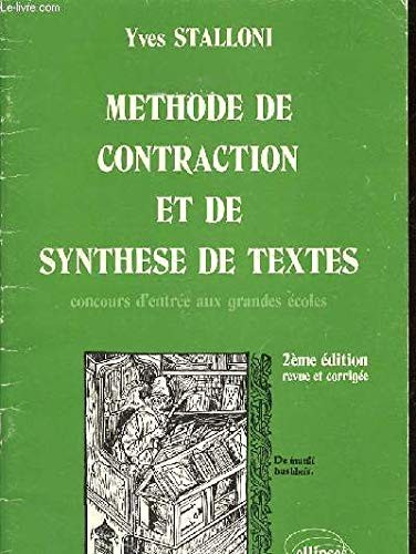 Cover for Méthode de contraction et de synthèse de textes
