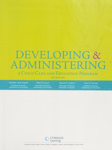 Cover for Developing and Administering a Child Care and Education Program