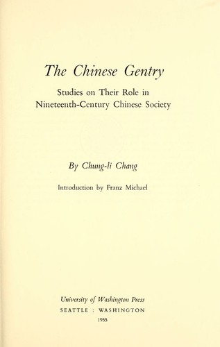Cover for Chinese gentry