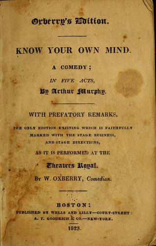 Cover for Know your own mind