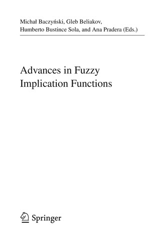 Cover for Advances in Fuzzy Implication Functions