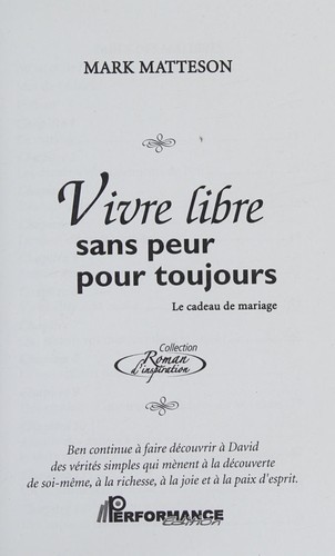 Cover for Vivre libre sans peur pour toujours