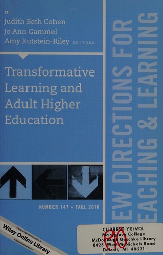 Cover for Transformative learning and adult higher education