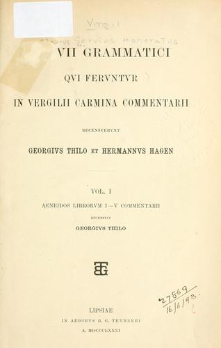 Cover for In Vergilii carmina commentarii