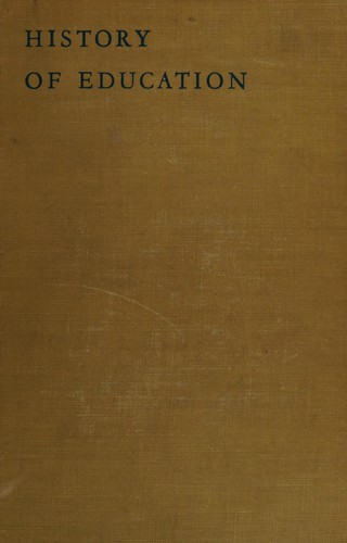 Cover for History of education, considered chiefly in its development in the Western World.
