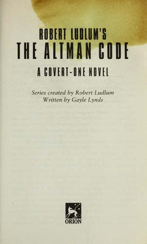 Cover for Robert Ludlum's the altman code