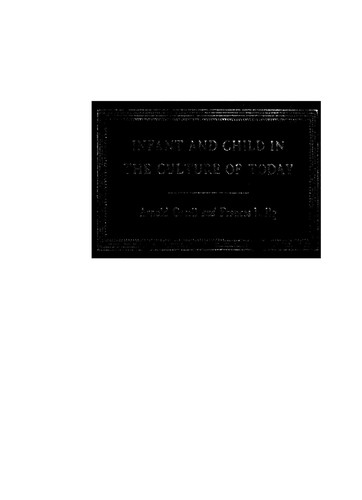 Cover for Infant and child in the culture of today