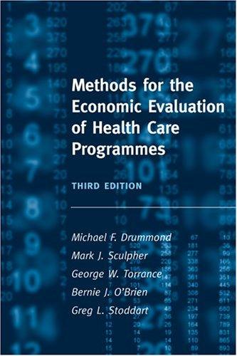 Cover for Methods for the Economic Evaluation of Health Care Programmes
